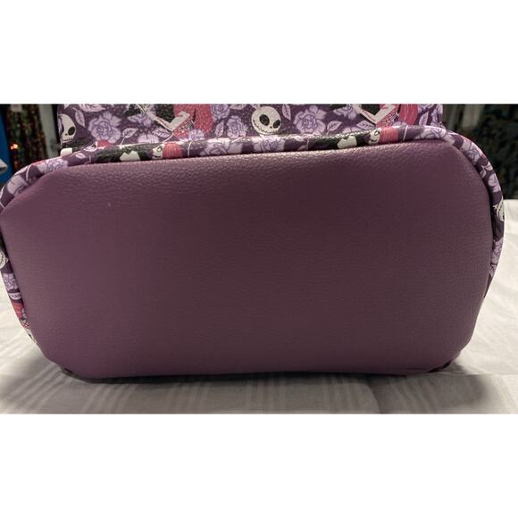 Bioworld Disney Nightmare Before Christmas Mini Purse Backpack Jack Sally Purple - Picture 4 of 16